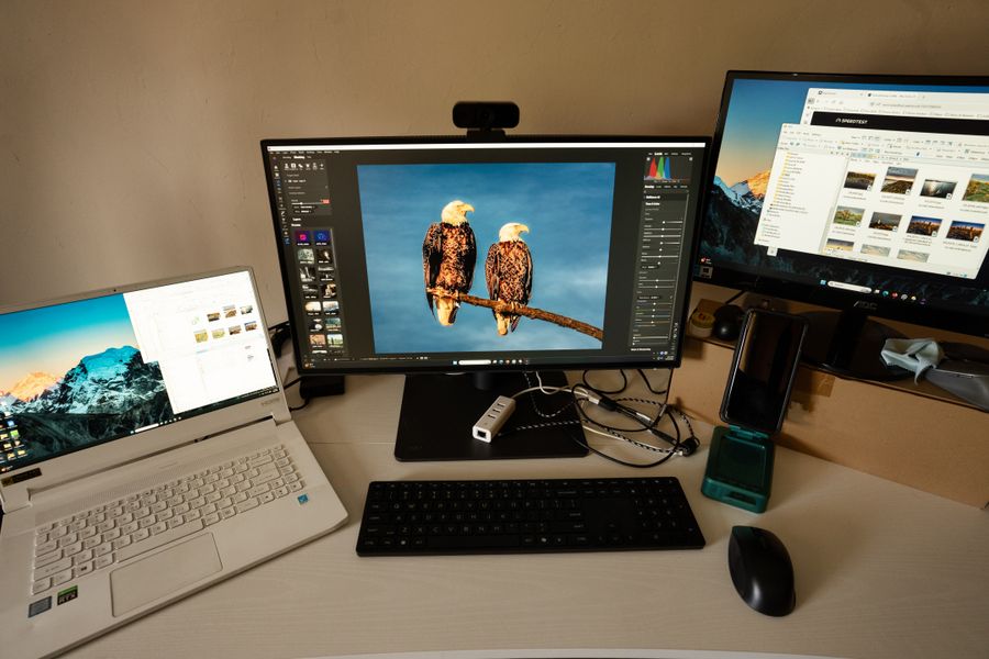 laptop and monitor