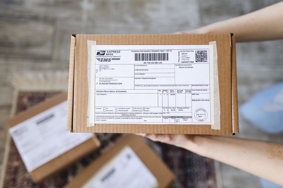 shipping label