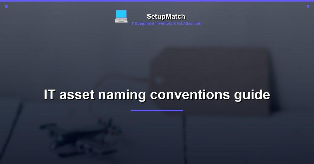 IT asset naming conventions guide